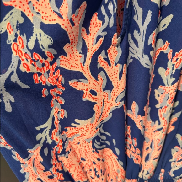 Lilly Pulitzer Coral Blue / Pink / Orange Pamelyn Dress - Picture 8 of 9